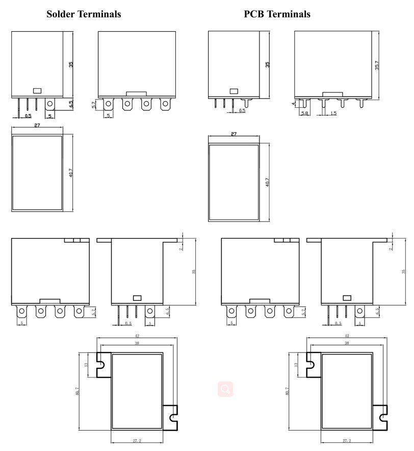 Rel&eacute; de uso general de bobina &uacute;nica Mini 15A