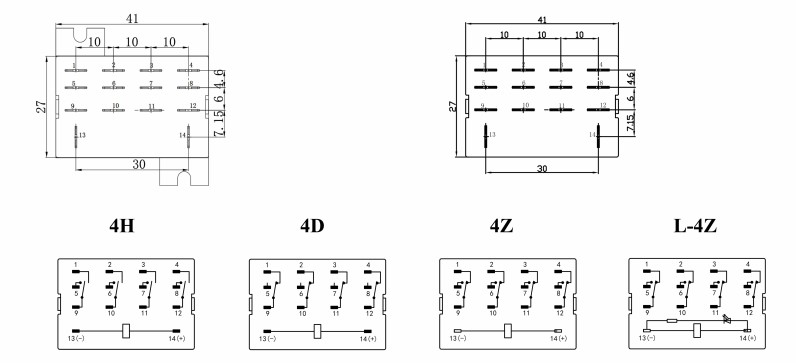 Rel&eacute; de uso general de bobina &uacute;nica Mini 15A