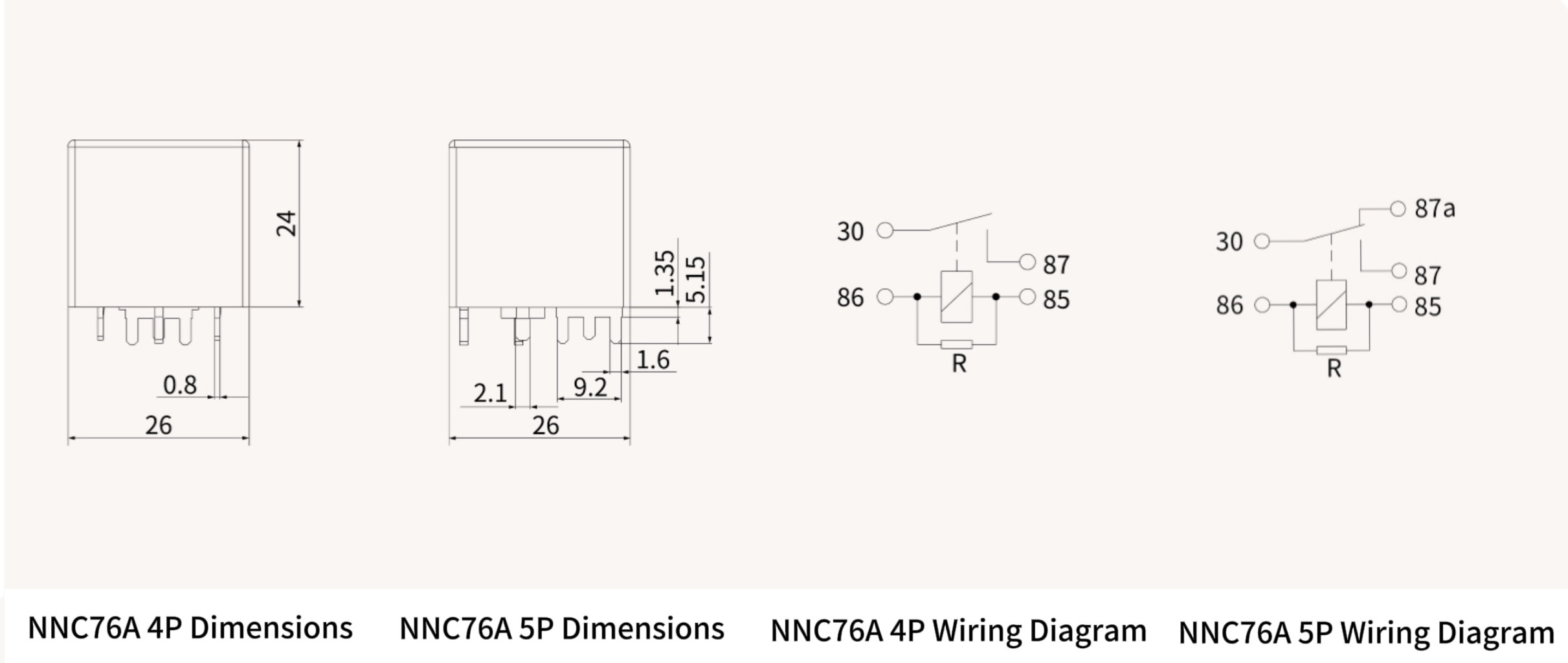 DIMENSI&Oacute;N NNC76A