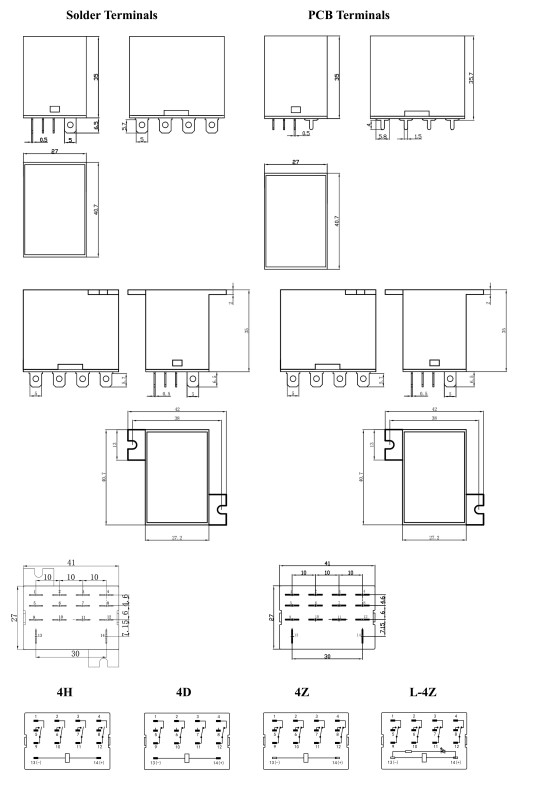 Rel&eacute; de uso general de bobina &uacute;nica Mini 15A